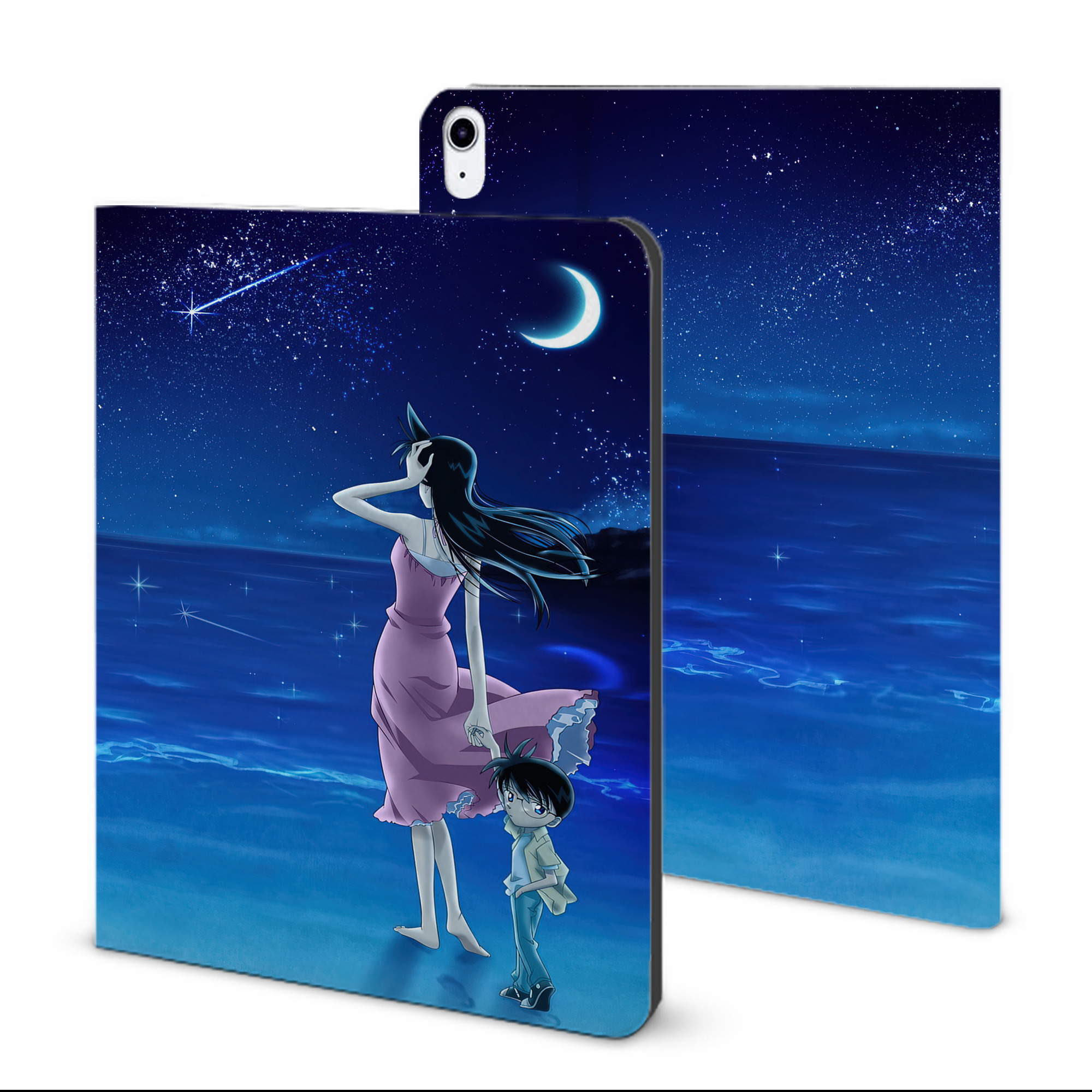 （画像用） 名探偵コナン Detective Conan IPad ケース ブック型 PUレザー TPU 耐衝撃 軽量 薄型 ペン収納なし 全面保護 IPad 各モデル対応